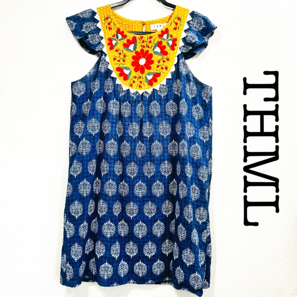 THML Dresses & Skirts - Anthropologie THML Dres Embroidered Floral Design Size Small